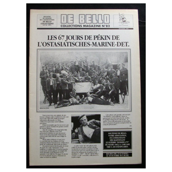 DE BELLO COLLECTIONS MAGAZINE N°82 SEPTEMBRE 1998
