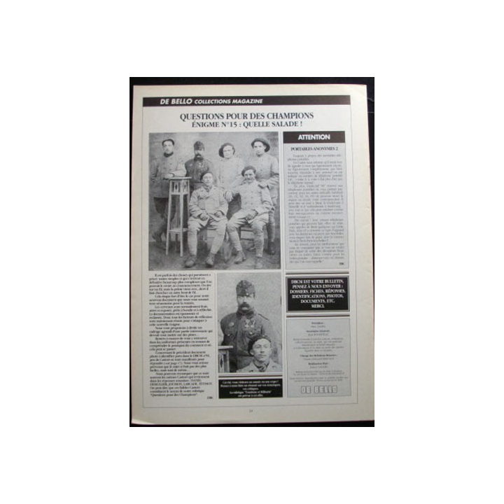 DE BELLO COLLECTIONS MAGAZINE N°82 SEPTEMBRE 1998