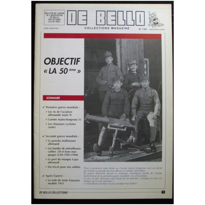DE BELLO COLLECTIONS MAGAZINE N°106 SEPTEMBRE 2004