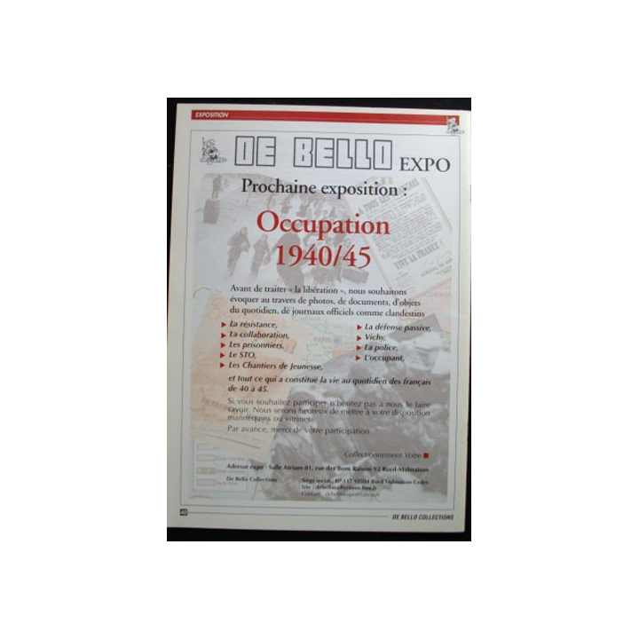DE BELLO COLLECTIONS MAGAZINE N°107 DÉCEMBRE 2004