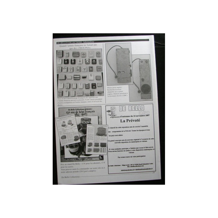 DE BELLO COLLECTIONS MAGAZINE N°118 SEPTEMBRE 2007