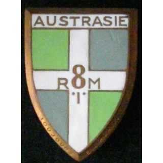 8° RIM : 8° RÉGIMENT D'INF MOTORISÉ AUSTRASIE (AB 1197) ÉMAIL
