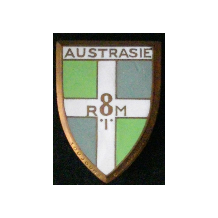 8° RIM : 8° RÉGIMENT D'INF MOTORISÉ AUSTRASIE (AB 1197) ÉMAIL
