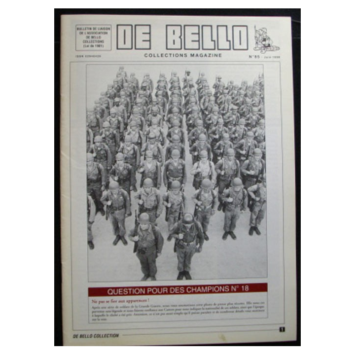 DE BELLO COLLECTIONS MAGAZINE N°85 JUIN 1999