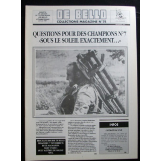 DE BELLO COLLECTIONS MAGAZINE N°74 SEPTEMBRE 1996