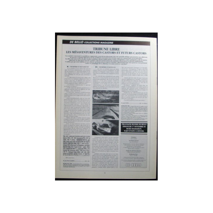 DE BELLO COLLECTIONS MAGAZINE N°73 JUIN 1996
