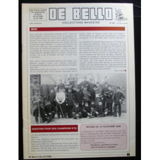 DE BELLO COLLECTIONS MAGAZINE N°90 OCTOBRE 2000