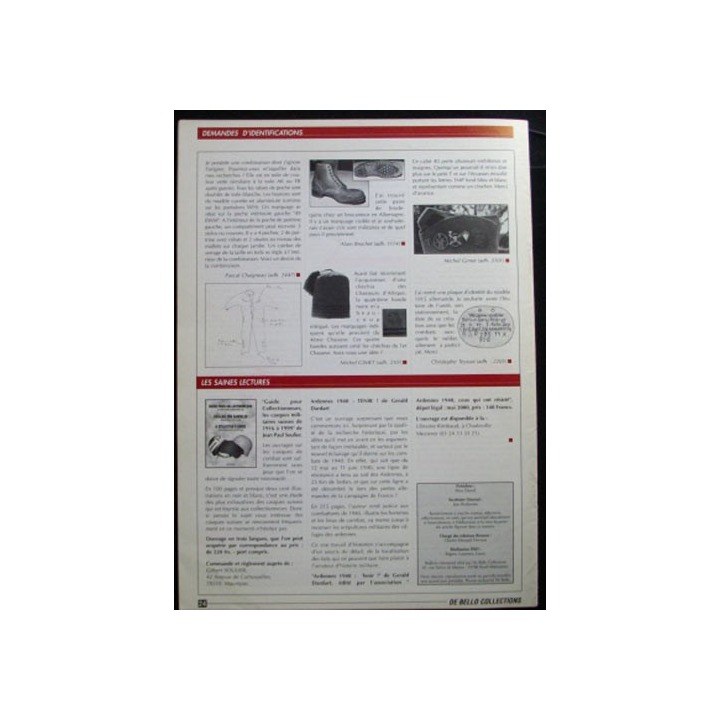 DE BELLO COLLECTIONS MAGAZINE N°90 OCTOBRE 2000
