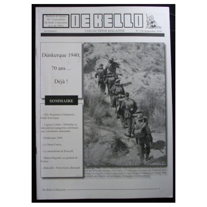 DE BELLO COLLECTIONS MAGAZINE N°130 SEPTEMBRE 2010