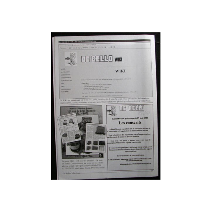 DE BELLO COLLECTIONS MAGAZINE N°120 MARS 2008