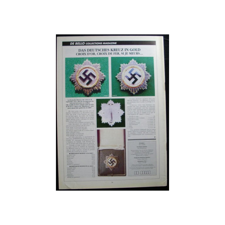 DE BELLO COLLECTIONS MAGAZINE N°65 JUIN 1994