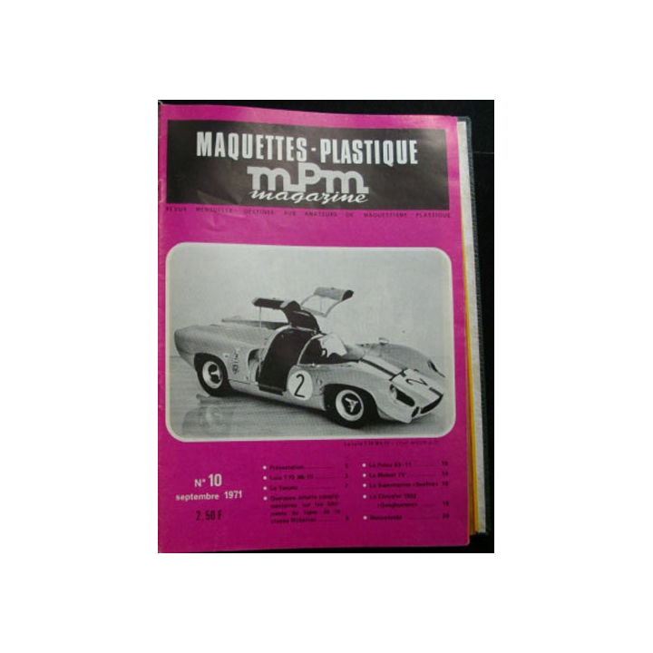 MPM : MAQUETTES-PLASTIQUE MAGAZINE N°10 AU N°21 1971-1972