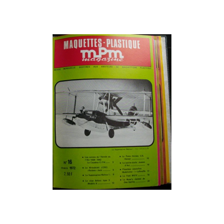 MPM : MAQUETTES-PLASTIQUE MAGAZINE N°10 AU N°21 1971-1972