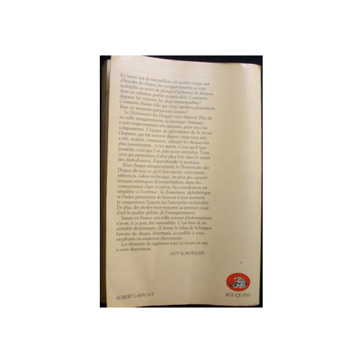 Dictionnaire des disques de Diapason de Robert Laffont