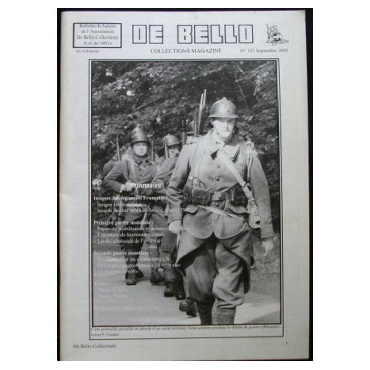 DE BELLO COLLECTIONS MAGAZINE N°102 SEPTEMBRE 2003