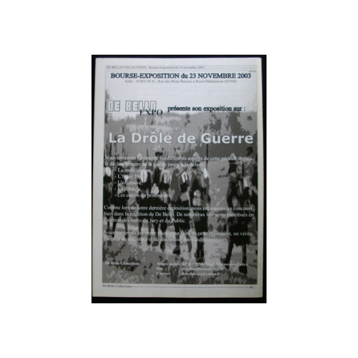 DE BELLO COLLECTIONS MAGAZINE N°102 SEPTEMBRE 2003