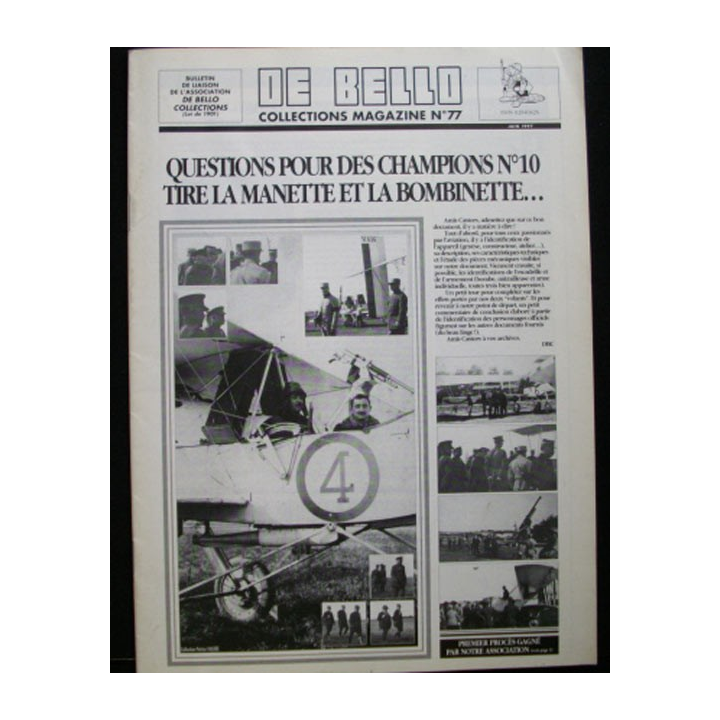 DE BELLO COLLECTIONS MAGAZINE N°77 JUIN 1997