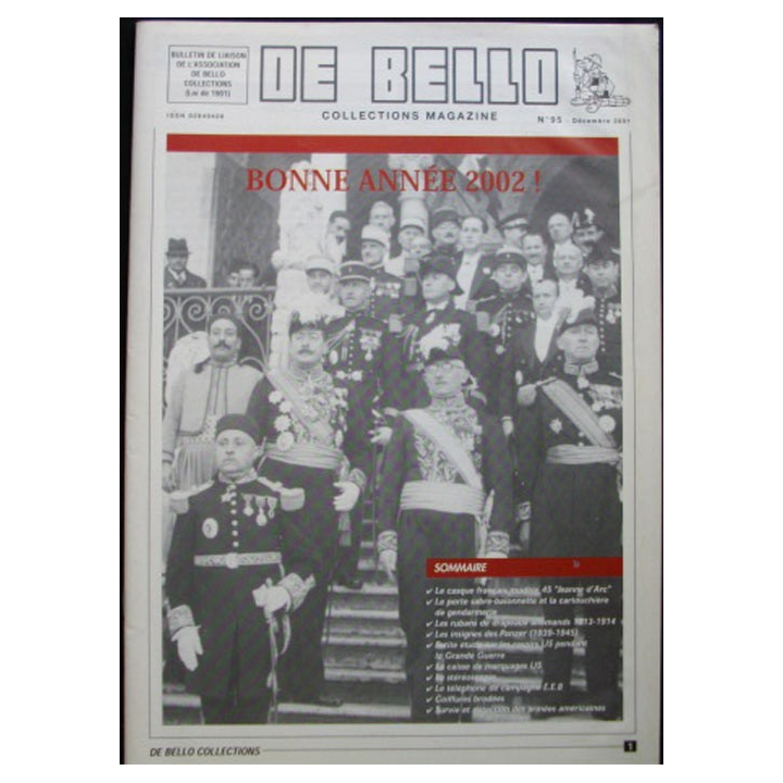DE BELLO COLLECTIONS MAGAZINE N°98 DÉCEMBRE 2001