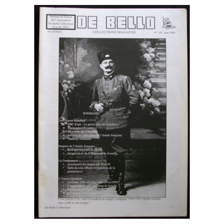 DE BELLO COLLECTIONS MAGAZINE N°101 JUIN 2003