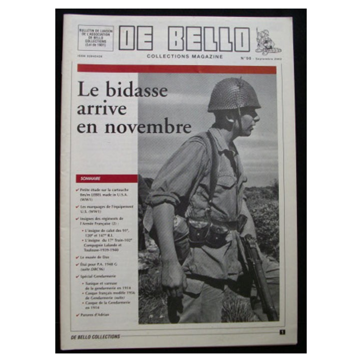 DE BELLO COLLECTIONS MAGAZINE N°98 SEPTEMBRE 2002