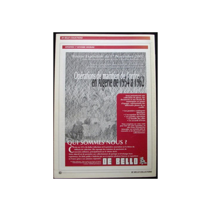 DE BELLO COLLECTIONS MAGAZINE N°98 SEPTEMBRE 2002