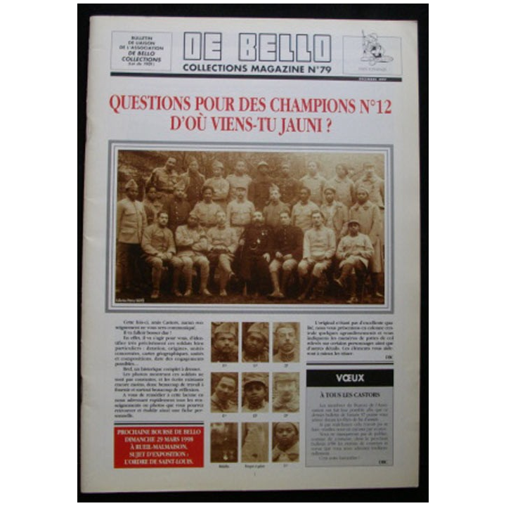 DE BELLO COLLECTIONS MAGAZINE N°79 DÉCEMBRE 1997