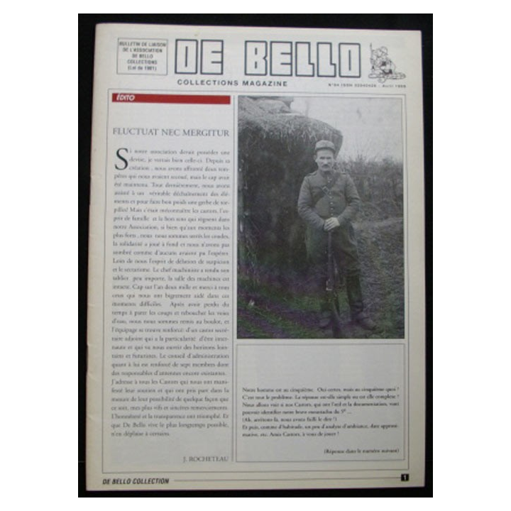 DE BELLO COLLECTIONS MAGAZINE N°84 AVRIL 1999