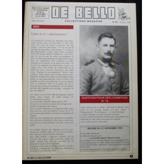 DE BELLO COLLECTIONS MAGAZINE N°86 OCTOBRE 1999