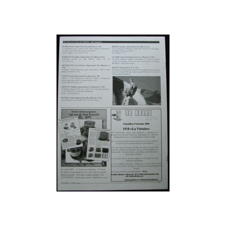 DE BELLO COLLECTIONS MAGAZINE N°121 JUIN 2008