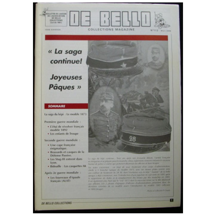DE BELLO COLLECTIONS MAGAZINE N°112 MARS 2006