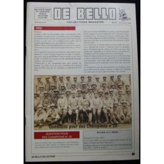 DE BELLO COLLECTIONS MAGAZINE N°87 DÉCEMBRE 1999