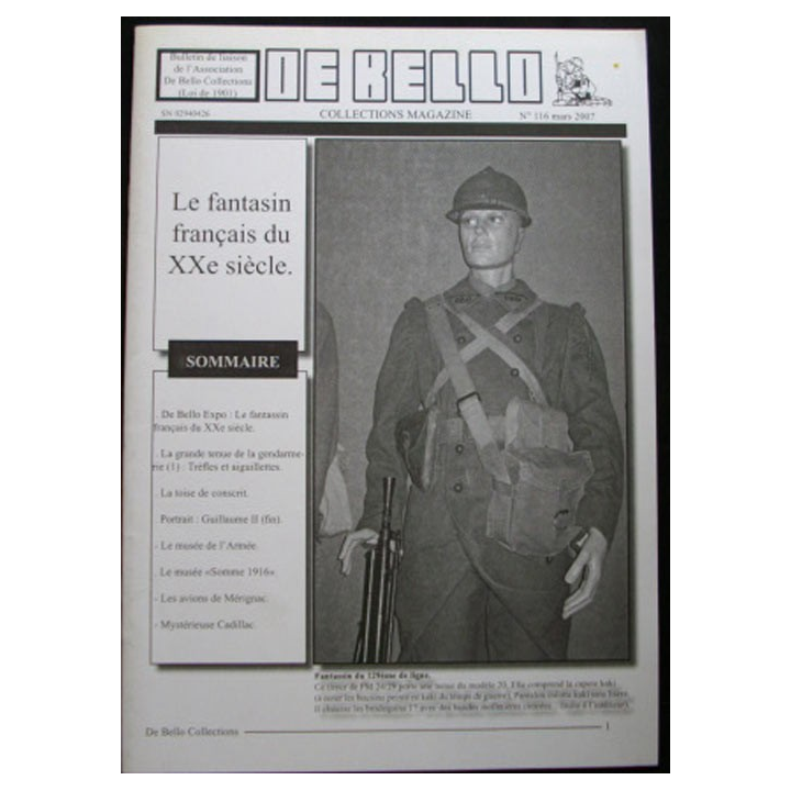 DE BELLO COLLECTIONS MAGAZINE N°116 MARS 2007