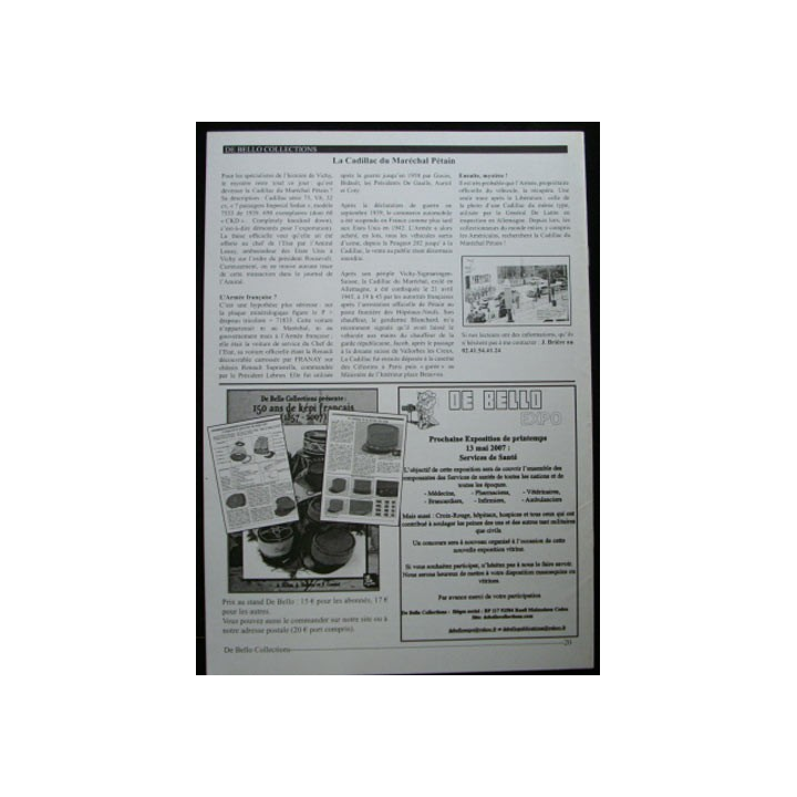 DE BELLO COLLECTIONS MAGAZINE N°116 MARS 2007