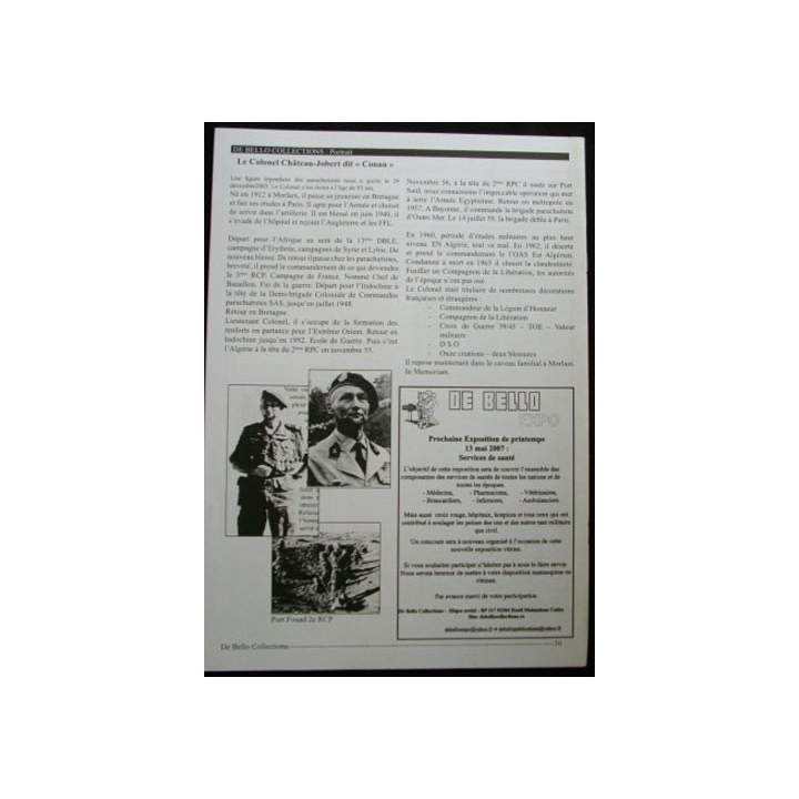 DE BELLO COLLECTIONS MAGAZINE N°115 DÉCEMBRE 2006