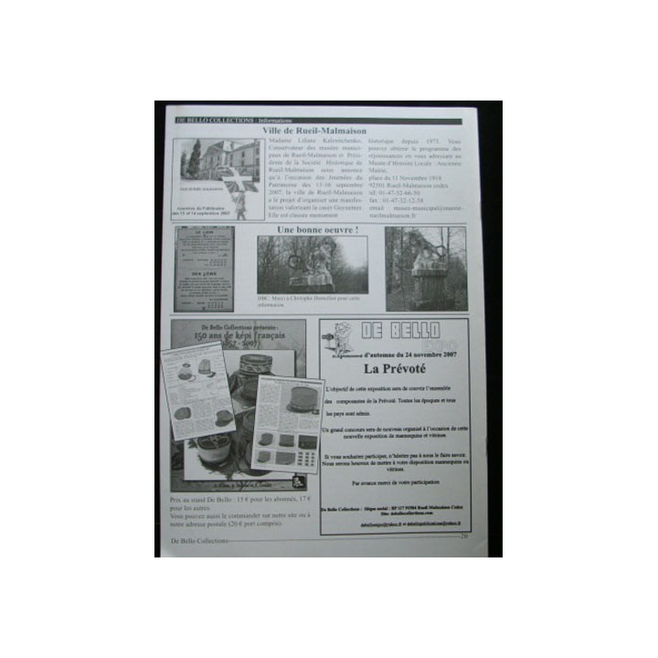 DE BELLO COLLECTIONS MAGAZINE N°117 JUIN 2007