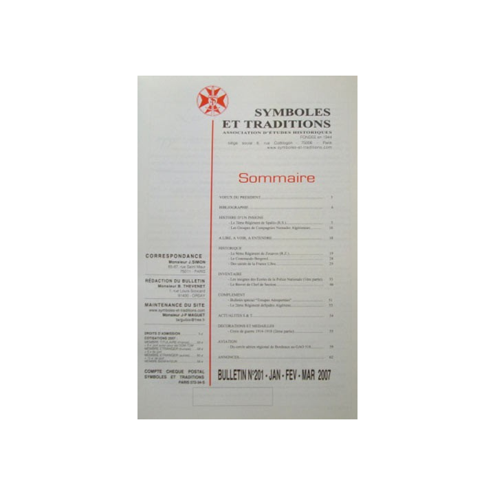 SYMBOLES & TRADITIONS : DU N°201(01-2007) AU N°204(12-2007)