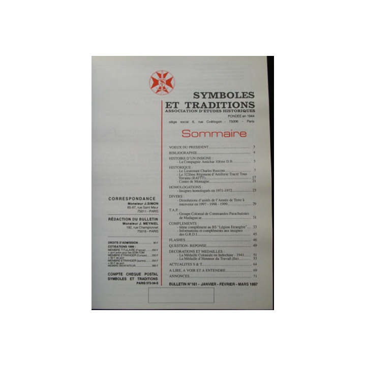 SYMBOLES & TRADITIONS : DU N°161(01-1997) AU N°164(12-1997)