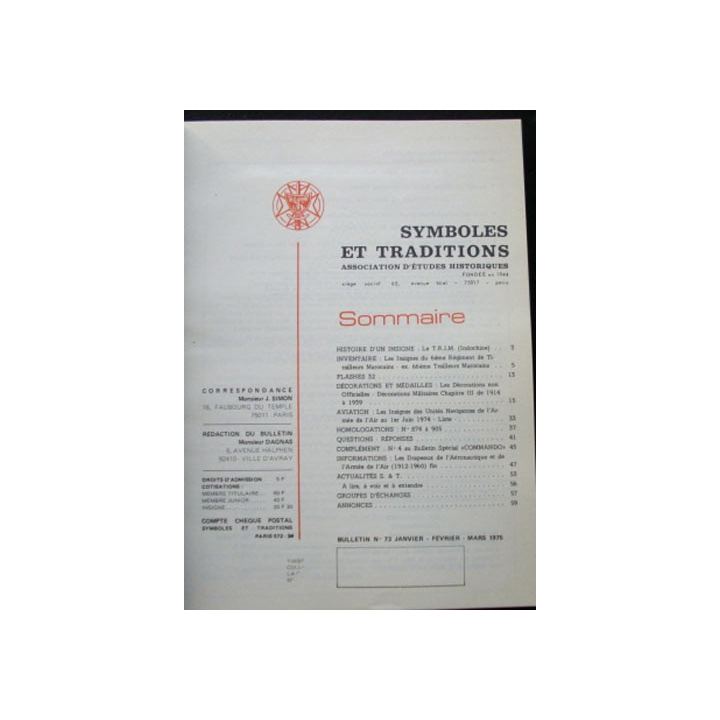 SYMBOLES & TRADITIONS : DU N°73(01-1975) AU N°76(12-1975)