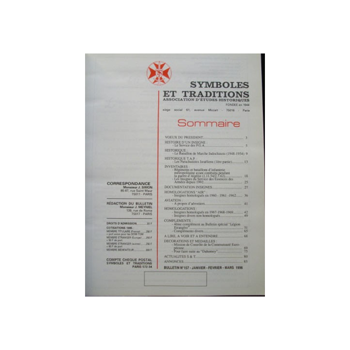 SYMBOLES & TRADITIONS : DU N°157(01-1996) AU N°160(12-1996)