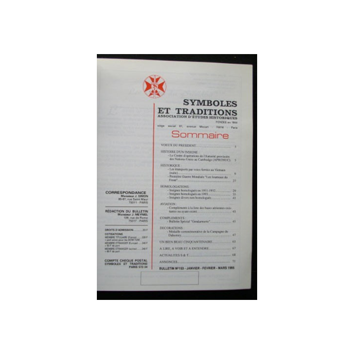 SYMBOLES & TRADITIONS : DU N°153(01-1995) AU N°156(12-1995)