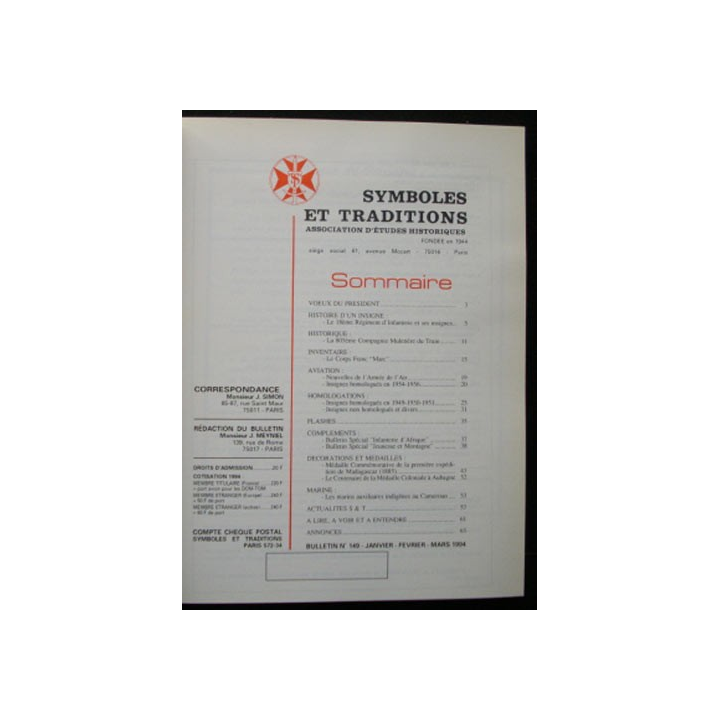 SYMBOLES & TRADITIONS : DU N°149(01-1994) AU N°152(12-1994)