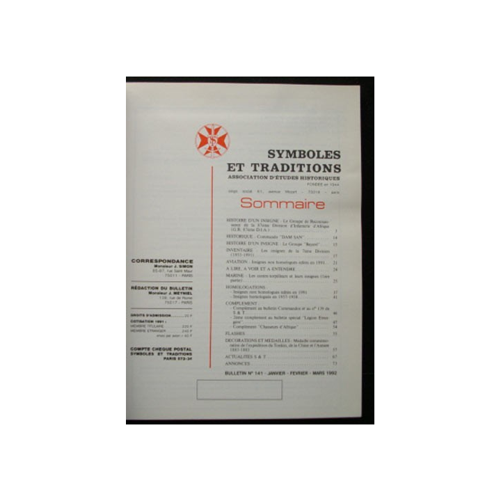 SYMBOLES & TRADITIONS : DU N°141(01-1992) AU N°144(12-1992)