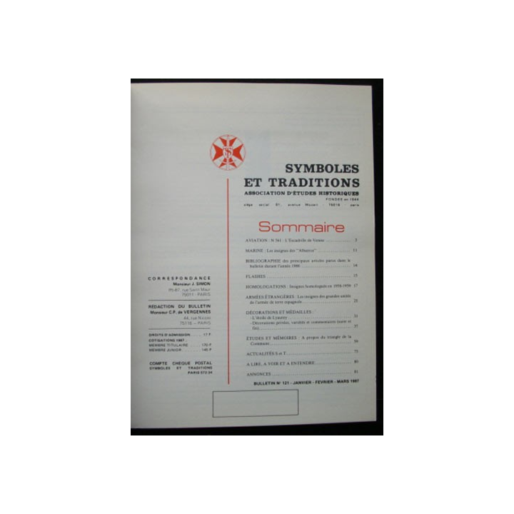 SYMBOLES & TRADITIONS : DU N°121(01-1987) AU N°124(12-1987)