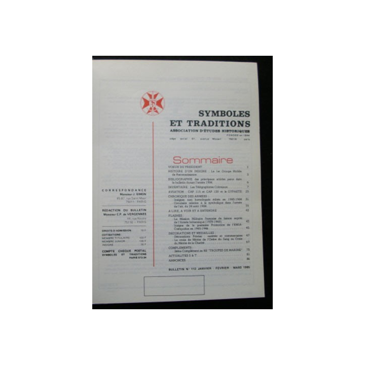 SYMBOLES & TRADITIONS : DU N°113(01-1985) AU N°116(12-1985)