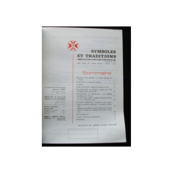 SYMBOLES & TRADITIONS : DU N°105(01-1983) AU N°108(12-1983)