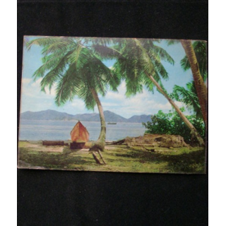 CARTE POSTALE DES SEYCHELLES PRASLIN FROM LA DIGUE