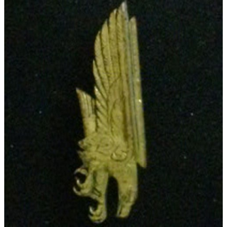425°CQG: insigne de la 425° compagnie de quartier général, de type 2, en métal doré de fabrication Drago Paris 2108