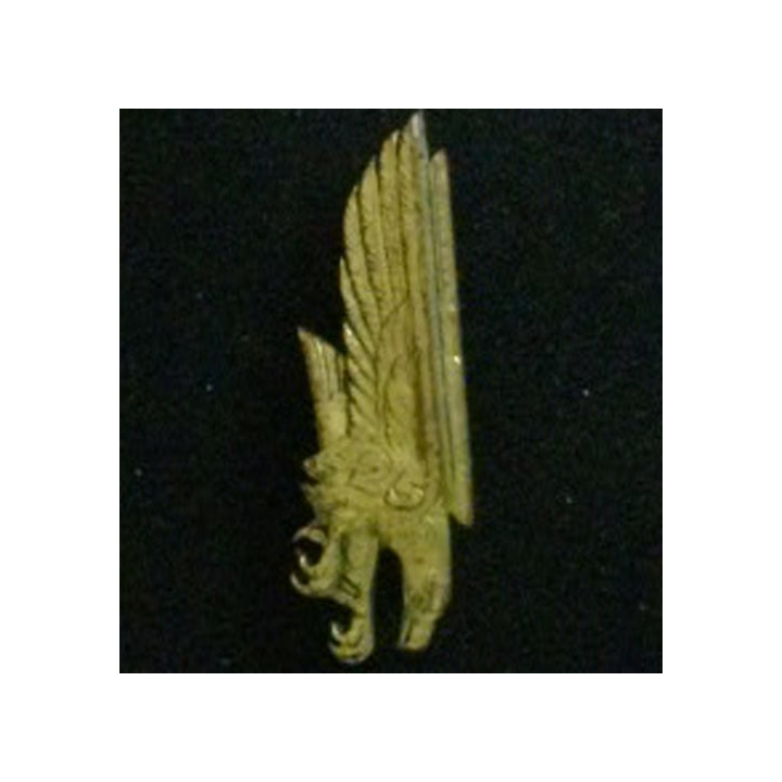 425°CQG: insigne de la 425° compagnie de quartier général, de type 2, en métal doré de fabrication Drago Paris 2108
