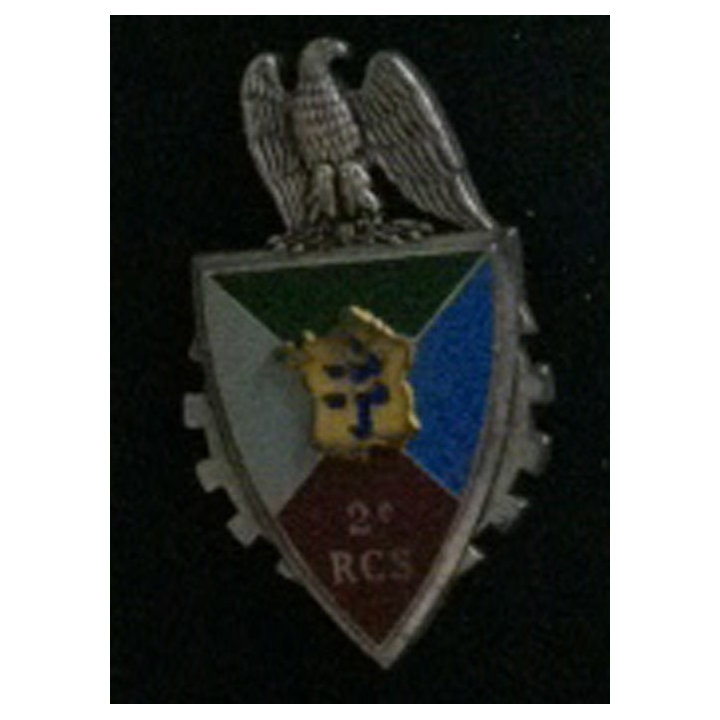 2°RCS : insigne du 2° régiment de commandement et de soutien en relief fabrication Fraisse G. 2660