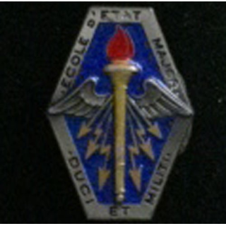 EEM : insigne de l'école d'Etat Major "Duci et Militi" fabriqué par Delsart H. 509